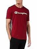 Champion American Tape - Big Logo S-S T-shirt, Uomo, Rosso Carminio, M