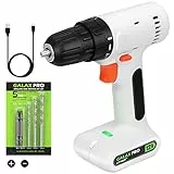 GALAX PRO Trapano avvitatore a batteria da 12 V, mandrino a sgancio rapido da 10 mm, velocità variabile, con set di accessori da 6 pezzi, cavo caricabatterie, leggero e portatile