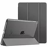MoKo Cover per Nuovo iPad 9 2021 / iPad 8 2020 / iPad 7 2019, iPad 10.2 Pollici Case Ultra Sottile Leggero Custodia in Tri-Fold Auto Sveglia/Sonno con Retro Semi-Trasparente Rigido - Grigio Siderale
