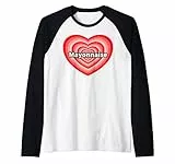 Cuore di Maionese Funny I Love Mayonnaise Heart Maglia con Maniche Raglan