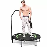 Profun Mini Trampolino Fitness Pieghevole da 40 Pollici, Buttafuori da Trampolino Interni / Giardino /Aerobica, Carico Massimo 300 LB (Verde 2)