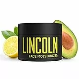 LINCOLN Crema Viso Uomo Antirughe - Crema Idratante Viso Uomo Rimpolpante Illuminante - Crema Acido Ialuronico Viso Uomo AntiAge - Crema Viso Antirughe Uomo Nutriente - Crema Antirughe Uomo, 100ml