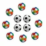 alldoro 63094 - Palline da softball, Ø 10 cm, 4 palline da gioco, 8 palline, in schiuma, per interni ed esterni, set da 12 pezzi, colore: nero/bianco + multicolore