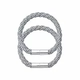 WeddHuis 2 Pezzi Fermatende magnetici per Tenda, con Perle Decorative, per Tende Piccole, Sottili o Trasparenti, Fermatenda (Grigio)