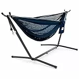 Vivere Amaca in rete con supporto (250 cm) - Navy/Turquoise