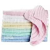 Baby Muslin Burp panni unisex per neonata – Baby Face Asciugamani per neonato Essentials Registry deve avere prodotti per la cura – Pannolini per neonati