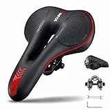 YOUNGDO Sella MTB, Sella per Bici Comoda in Gel Traspirante, Uomo Donna Sellino Bici Morbido per Mountain Bike MTB, Bicicletta da Strada Con Copertura Impermeabile