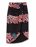 Pinko Girevole Gonna Popeline Stampa, Zr3_Mult.Nero/Rosso, 42 Donna