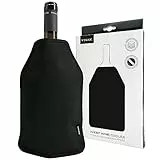 VINAK Refrigeratore per Vino XPERT. Manicotto raffreddatore valido per bottiglie di vino e champagne. Gel di qualità antigelo. Realizzato con 5 strati isolanti (D - XPERT Nero)