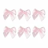 SUPVOX 100pcs Piccoli Fiocchi di Nastro di Raso Archi dei Capelli del Grosgrain abbellimento per mestiere di DIY (Rosa)