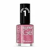 Rimmel London Smalto Unghie Super Gel - Nail Polish Effetto Gel a Lunga Durata - 023 Grape Sorbet - 12 ml