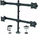 StarTech.com Braccio Articolato da Scrivania per 4 Monitor, Supporto per 4 Schermi VESA fino a 27', Struttura in Acciaio