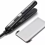 Stylocks Mini Piastra per Capelli da Viaggio Portatile per Capelli Corti, Piastra Riscaldante in Ceramica，Nero