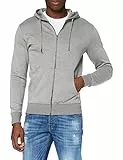 Jack & Jones Jjebasic Sweat Zip Hood Noos Felpa Sportiva con Cappuccio, Grigio (Light Grey Melange), M Uomo