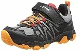 Geox J Magnetar Boy B Abx, Scarpe da Ginnastica Bambini e ragazzi, Black Lt Arancione., 35 EU