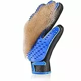 ACE2ACE Guanto Spazzola per Cani Gatto, Guanto per Massagio Animali e Pulizia Peli Efficace per Cane Gatti per Capelli Lunghi Corti，mano destra