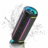 Ortizan Cassa Bluetooth Potente,X30 Altoparlante Bluetooth, Casse Bluetooth 40 watt,Cassa Musica Bluetooth 5.3 Portatile,RGB LED,IPX7 Impermeabile,Tempo Di Riproduzione 30H,Ideale Per Feste (40 watt)