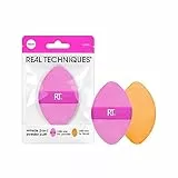 REAL TECHNIQUES Miracle -Sbuffo per Cipria- 2in1, Double-Face, Fascia Elastica Reversibile, Spugna di Precisione per Trucco e Cipria, per Prodotti Liquidi, in Crema e in Polvere, 1 Pezzo