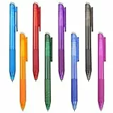 oupados 8 Colori Penne a Gel Cancellabili con Punta 0.5 MM, Penna a Sfera Cancellabile, 8 Pezzi Colori Assortiti Penne Roller 0,5 MM per Cancelleria Scuola Ufficio Famiglia