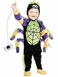 amscan Costume da ragno strisciante per bambini, per Halloween, età 4-5 anni, 9907416