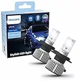 Philips Ultinon Pro3021 LED lampadina fari auto (H4), luce bianca fredda da 6.000K, confezione doppia