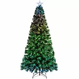 WeRChristmas - Albero di Natale in Fibra Ottica Cambia Colore con regolatore, Multicolore, 6 ft/1.8m