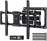 Perlegear Supporto TV Parete a Movimento Completo per Schermi piatti/curvi da 37-82 Pollici Fino a 50 kg, Staffa TV Girevole Inclinazione ed Estensione, Max VESA 600 x 400mm, PGLF12-E