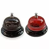 2 Pezzi Campana da Tavolo, Campanello Dell'hotel, Campana a Mano Campana da Tavolo, Adatto a Ristoranti, Cucine, Hotel, Bar (2 Colori)