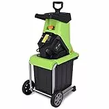 BAKAJI Biotrituratore Elettrico Tritafoglie Potenza 2500W Trituratore Foglie Rami e Compostaggio con Contenitore di Raccolta 50Lt
