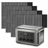 ALLPOWERS R3500 - Power Station portatile, generatore solare con 4 pannelli solari da 600 W, 3168 Wh, LiFePO4, 3500 W (6000 W picco), presa per campeggio, giardino, camper, viaggio, emergenza balcone