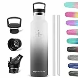 HoneyHolly Borraccia Termica 1 Litro, Senza BPA, Borraccia Termica, Sottovuoto a Doppia Parete, Bottiglia Termica, 18/8 Acciaio Inox, Borracce Termiche, Borraccia per Palestra, Sport, Bici