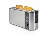 Princess 01.142353.01.001 Tostadora de ranura extralarga, 1000 W, Acciaio Inossidabile, 2 Scomparti, Black,Stainless Steel