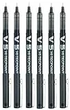 Pilot BX V5 - Penna a sfera Hi-Tecpoint extra fine, 0,5 mm, punta 0,3 mm, larghezza linea (6 pezzi)