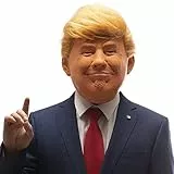 PartyHop Maschera in Lattice Donald Trump Presidente Americano Politico Celebrità Gente Famosa Maschere Umane Realistiche Costume in Maschera per Halloween Festa Parata di Carnevale