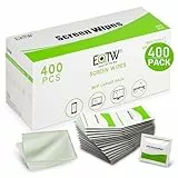 EOTW - Salviette per schermi e occhiali, 400 pezzi, salviette per la pulizia dello schermo del computer, TV e laptop, per monitor, telefono, TV, iPad, obiettivi, tablet, tastiera