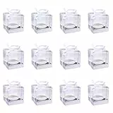 Angoily 12 PCS Chiaro Vettore Cupcake Scatole - Individuale Contenitori di Bigné - 3. 5 Pollici del Partito Scatola di Favore per Halloween Caramelle Biscotti Bomboniere