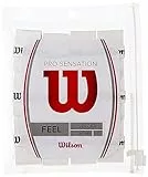 Wilson PRO Overgrip Sensation, Impugnatura per Racchetta da Tennis Unisex-Adulto, Bianco, 3 Pezzi