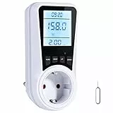 Vinabo Misuratore Consumo Elettrico,Contatore di Potenza di Corrent,16A/3680W Italiana con Schermo LCD,7 Modalità di Monitoraggio,Protezione da Sovraccarico