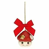 THUN, Addobbo Natalizio Fungo Ronnie in Ceramica Decorata a Mano, Versione Piccola, Decorazioni Natale Casa, 4.8x4.3x4.8 cm
