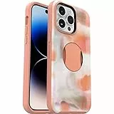 OtterBox Custodia per iPhone 14 Pro Max OtterGrip Symmetry Series - Pesche (arancione), impugnatura integrata, custodia elegante, scatta a MagSafe, bordi rialzati proteggono fotocamera e schermo