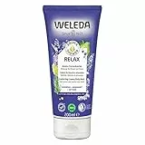 Weleda Aroma Shower Relax, bagno doccia cremoso agli aromi 100% naturali di lavanda, bergamotto e vetiver, tollerabilità cutanea dermatologicamente testata (1X200 ml)