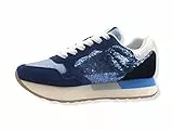 SUN68 Scarpe Sneakers Casual ginniche Donna in Tessuto e Glitter Blu cod. Z32220 Royal (Numeric_37)