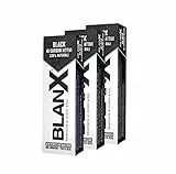 BlanX, Dentifricio Classic Black, Dentifricio con Carbone Attivo Sbiancante, Naturale, Non Abrasivo, per Denti Bianchi, 75 ml - 3 Confezioni