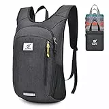 SKYSPER Zaino Leggero Pieghevole 10L, Zainetto Richiudibile Zaino Hiking Salvaspazio per Trekking Viaggi Brevi Escursioni Ciclismo