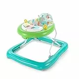 Bright Starts, Tiny Trek Girello Pieghevole e Centro Attività 2in1, Seduta Ultra Comfort, Luci e Musica, Altezza regolabile, Età 6 mesi+ (Jungle Vines)