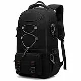 Besttravel Zaino da Viaggio, Hiking Affari Grande capacità di 45 L/17.3 Pollici Casual Impermeabile e Tasche Multiple Campeggio, Escursionismo, Sport all'Aria Aperta Uomo, Negro