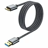 SUNGUY Cavo Micro USB 3.0 1,5 M, Cavo USB A maschio a Micro B maschio per disco rigido per Seagate, Toshiba Canvio, Western Digital (WD), My Passport ed Elements, Galaxy S5, Note 3