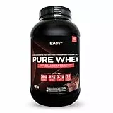 Proteine in Polvere del Siero del Latte Whey, Pure Whey EAFIT, 1,8 kg, Gusto Doppio Cioccolato, Aminoacidi ed Enzimi Digestivi, Proteine Massa Muscolare, Assimilazione Rapida, Whey Protein