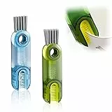 Feliciay 2 spazzole per la pulizia multifunzione 3 in 1, spazzola per la pulizia delle bottiglie d'acqua, spazzola per la pulizia delle bottiglie di latte