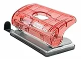 Essente Rapid Mini Perforatrice a 2 Fori Compatta, Capacità 10 Fogli, Utilizzabile a Casa e in Ufficio, Gamma Colour'Breeze, 91 mm x 43 mm x 192 mm - Corallo